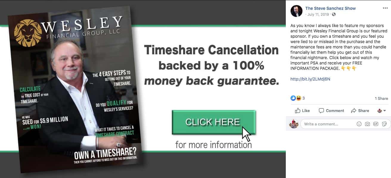 facebook-ad-from-the-steve-sanchez-show-where-he-claims-timeshare-exit-team-is-best-cancellation-option-for-his-radio-listeners