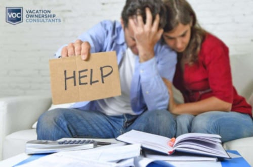 depressed couple borrow money help debt