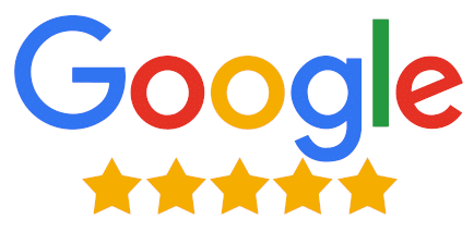 Google 5-star logo with white outline