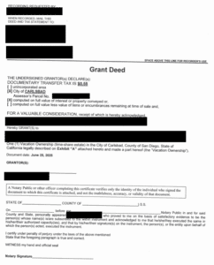 Carlsbad California Timeshare Exit Deedback
