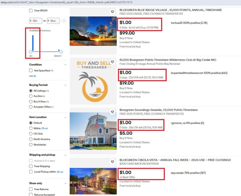 how to sell Bluegreen timeshare