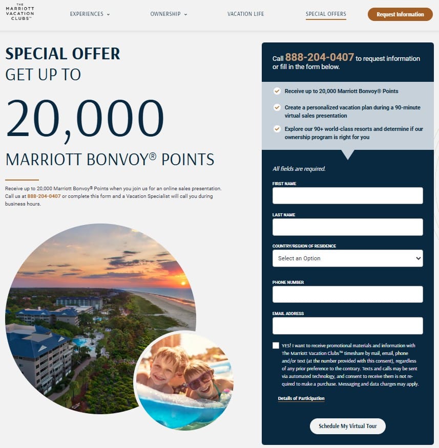 Marriott Vacation Club Offer